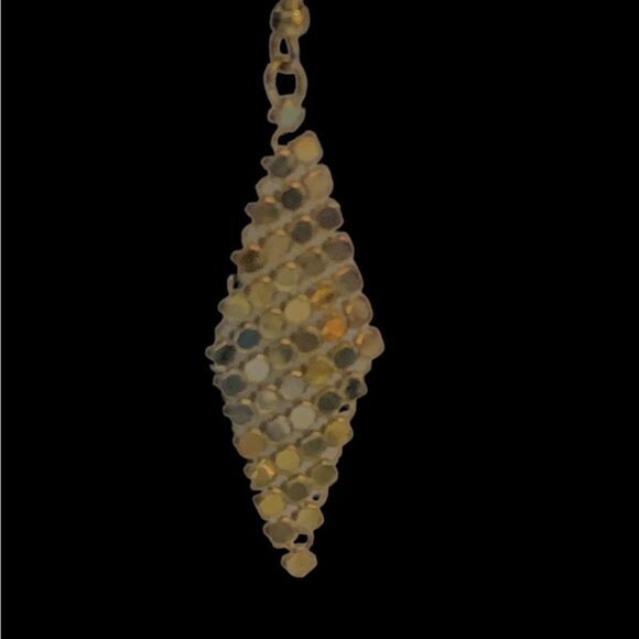 Lot 2 pair gold silver dangling mesh earrings pierced 2.5” long - Picture 4 of 8